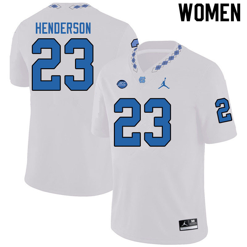 Jordan Brand Women #23 Josh Henderson North Carolina Tar Heels College Football Jerseys Sale-White